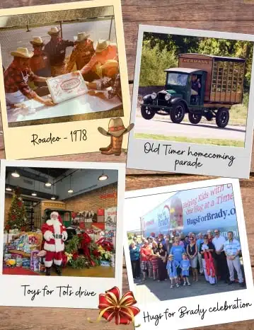 a collage of color photos with text